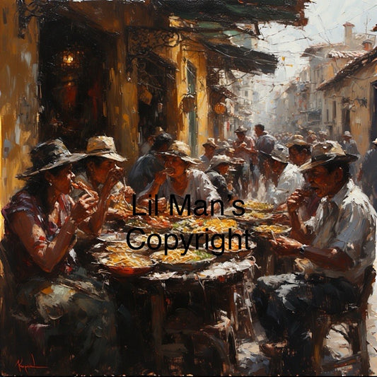 Street Taco Oil Art